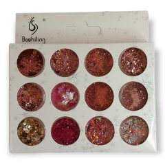 Nails by Nicole - Rose Gold Glitter Collection - 12 Piece