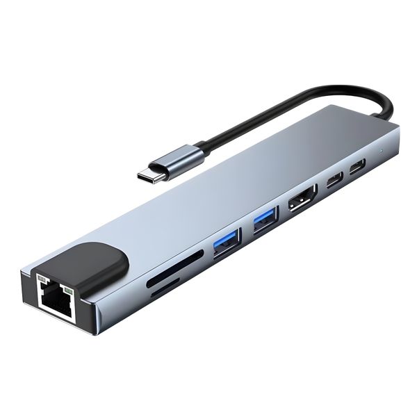USB C HUB, 8 in 1 USB C Adapter
