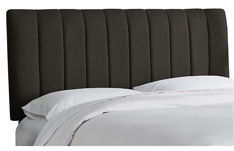 StrohBerry - Lincoln Panel Headboard - Linen - Black - Multiple Sizes