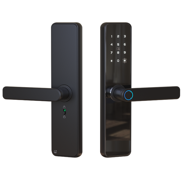 Smart Lock - Fingerprint, App Control, PIN Code, RFID, Key Access - Black