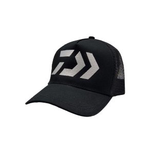 Daiwa Trucker Curve Peak Cap - Black and Black