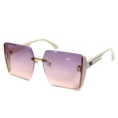 Pink Retro Sunglasses for Women - Square Frame UV Protection Fashion Shades