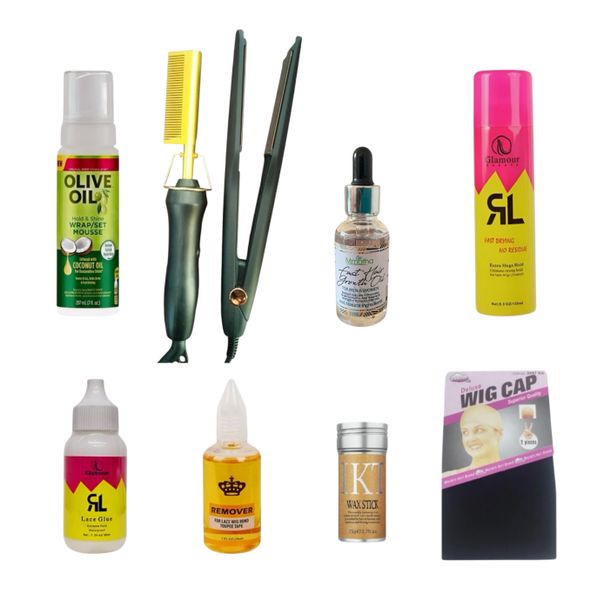 Lihle Hair Wig Installation Frontal Combo and Hair Growth Oil