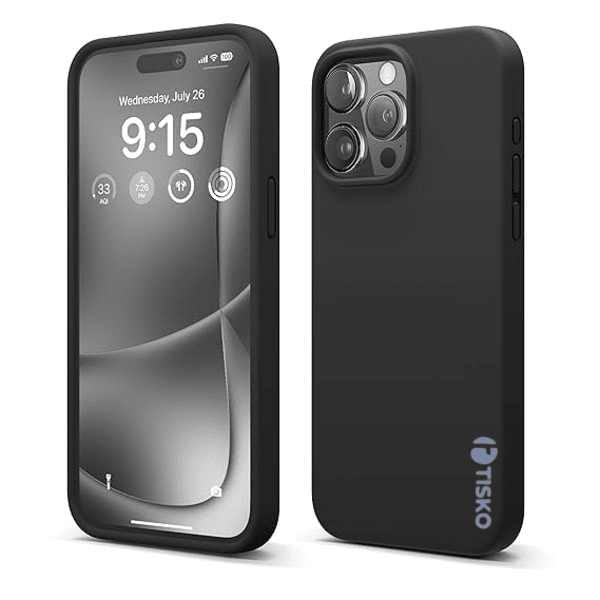 TISKO Liquid Silicone Protective Cover Case Compatible with iPhone 15 Pro