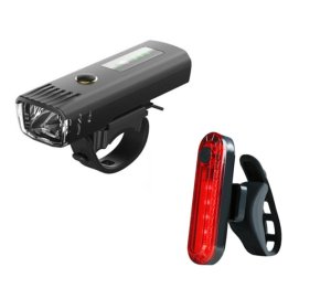 Bicycle Front &amp; Back Light Combo - Both USB Rechargeable