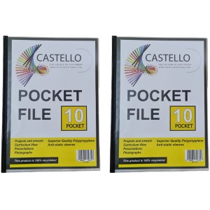 Castello 10 Pocket File - Pack of 2