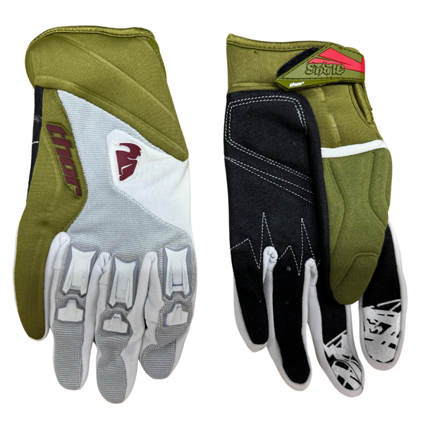 Thor Static Silver/Olive Gloves