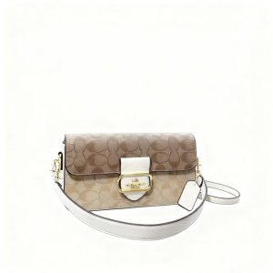 Retro Contrast Color Design Small Square Bag White Shoulder Crossbody Bag