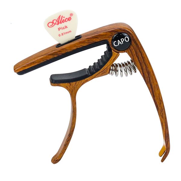 3-in-1 Guitar Capo with Pick Holder Clamp