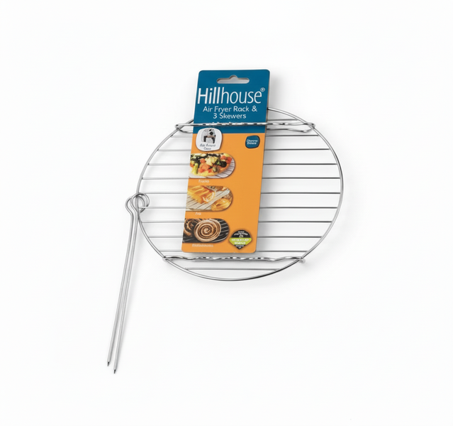 Hillhouse Stainless Steel Air Fryer Rack with 3 Skewers