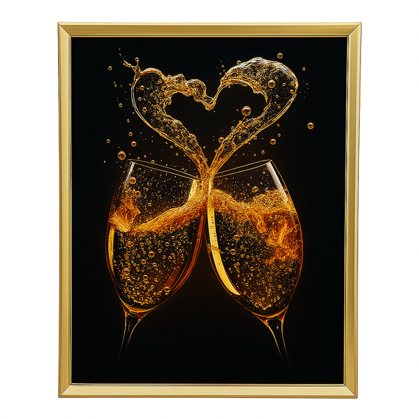Golden Toast of Love Wall Art