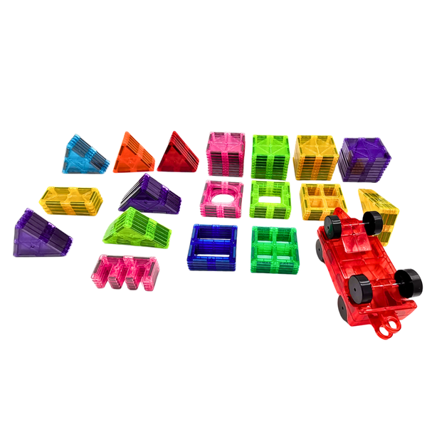 100PCS Magnetic Tiles Building Blocks 3D STEM Stacking Toys