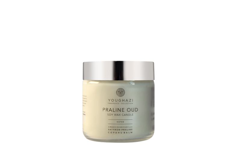 Youghazi Mini Luxury Soy Wax Candle Praline Oud 100g