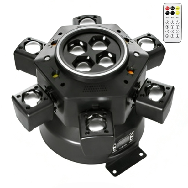 Icelogy Six-Arm RGB Moving Head Beam Stage Light - DJ Laser Lighting