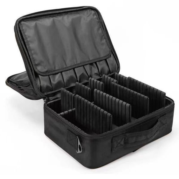 Bellade Oxford Makeup Cosmetic Storage Case with Adjustable Compartment