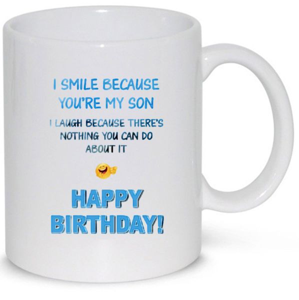 I smile because you're my son v9 Pack Mug