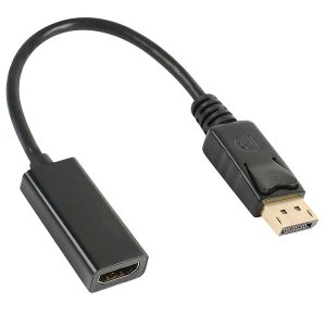 DW Display Male Port to HDMI Female Adapter - Black