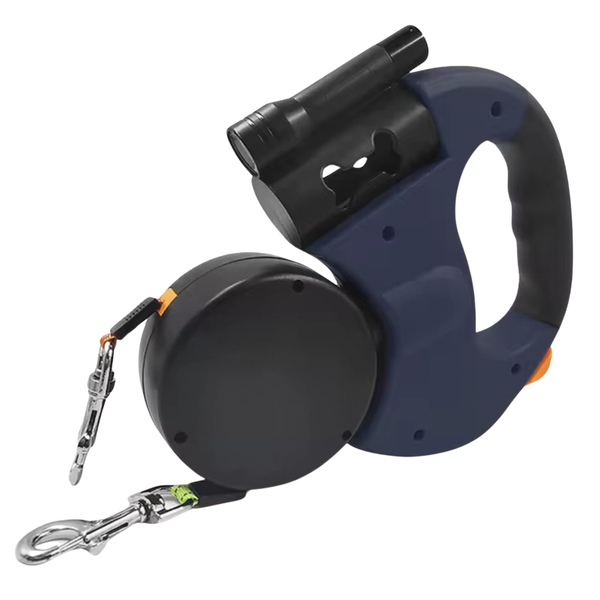 Dual Retractable Dog Leash with LED Light, 3M Leash with 360 Tangle-Free