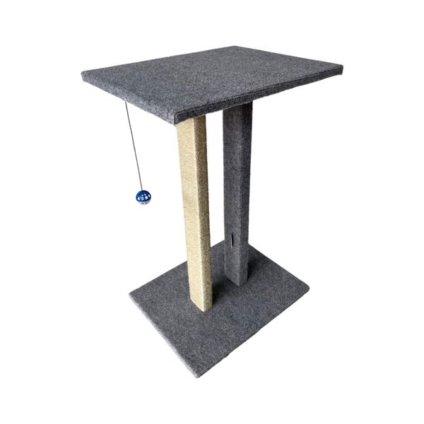 Scratzme - 4 Big Cats Premium Scratching Post - Light Grey &amp; Black