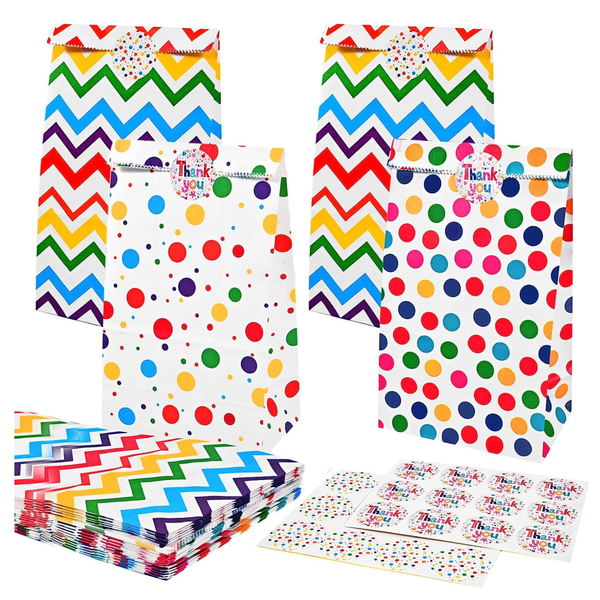 20-Pack Bags with 24 Stickers, 24 x 13 x 8 cm