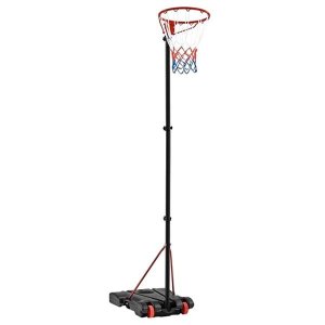 Netball Poles Pair Hollow Base with Wheels