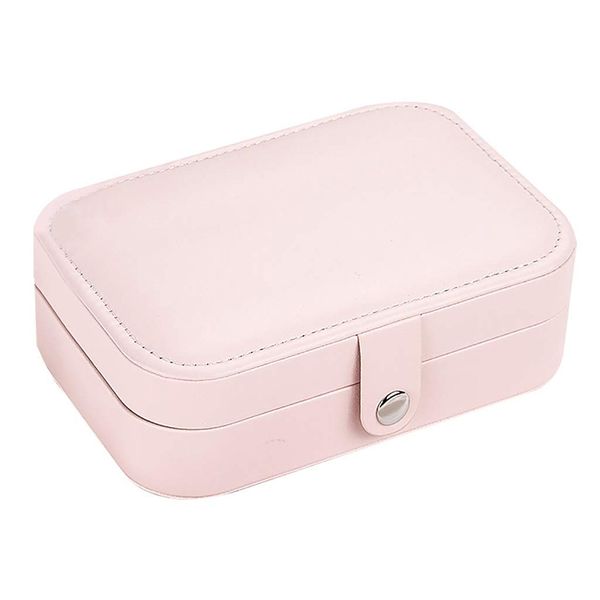 DHAO - Leather Double Layer Jewelry Box Necklace Ring Storage Organizer