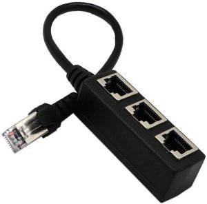 Ethernet Network Splitter 1 to 3 Ports Adapter LAN Female Cable Connector