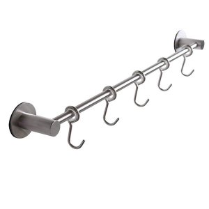 Towel Rail Bar with 5 Sliding Hooks