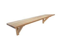 Raw Pine Shelf with Bracket 0.9x0.22x0.018