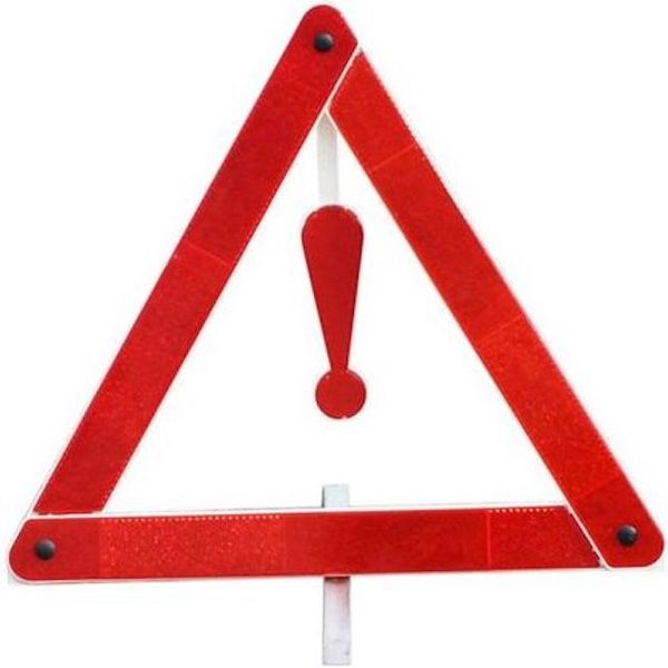 Reflective Car Emergency Foldable Warning Triangle with Hazard Sign