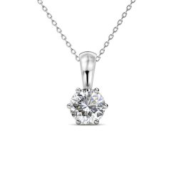 Crystalize 925 Silver April Birthstone Necklace with Swarovski Crystal