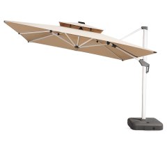 Solar LED Gazebo - Deluxe Outdoor Square Patio Gazebo