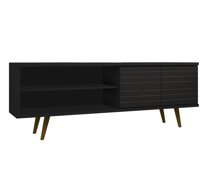 Linx Rack Onix Entertainment TV Stand - Grey &amp; Brown