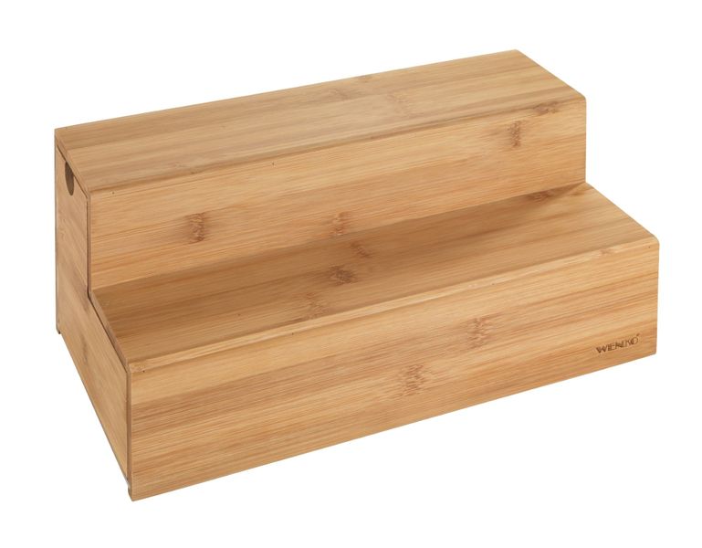 Wenko - Bamboo Steps Storage Box - For Tea &amp; Coffee