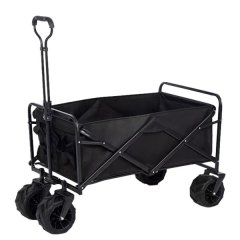 Black Folding Utility Wagon Cart