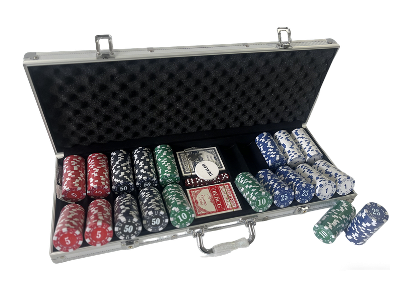 Professional Poker Chip Set (500-Piece) - Ideal for Home Games &amp; Club