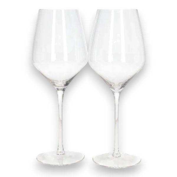 Handmade Crystal Bordeaux Goblets Glasses - 2 piece - 600ml