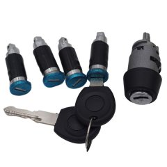 1 set Ignition Switch 4 Door Lock Barrel 2 Keys for T4 Caravelle MK