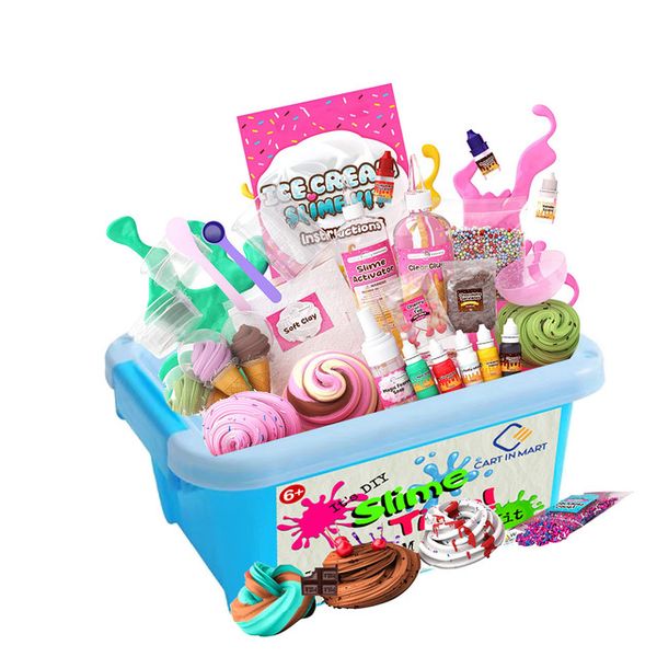 Stationery Ice Cream Slime Making Kit For Girls &amp; Boys