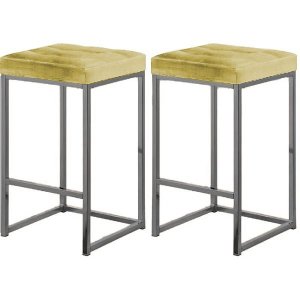 Hercules Barstool Black Frame Velvet