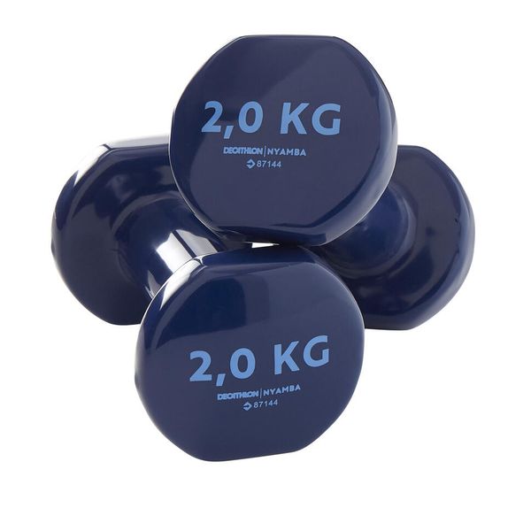 Nyamba Fitness 2 kg Dumbbells Twin-pack - Navy Blue