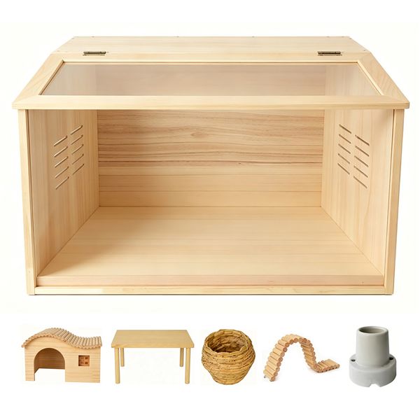 Chick Brooder Set Incubator Wooden Box Insulated Wooden Box For Small Bird