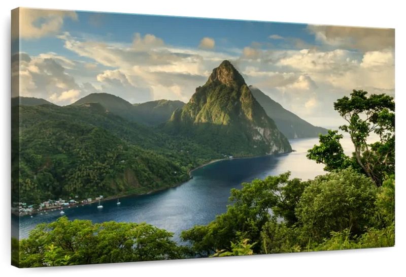 Canvas Art - Mountain View Canvas Wall Art Living Bedroom Decor