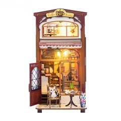 Wooden DIY Miniature House Book Nook 3D Puzzle 3D assembled bookend model