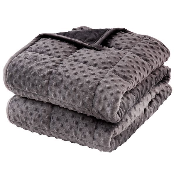 Chenshia 2.3kg Weighted Microfibre Blanket Reversible Fleece Comfort Throw