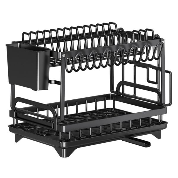 Multifunctional Dish Rack - Black