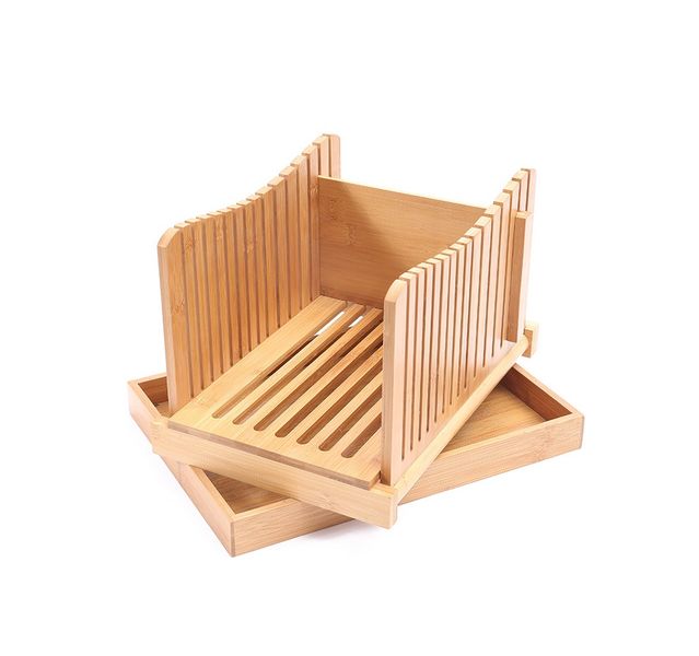Sturdy Bread Cutting Board, Bamboo Bread Slicer for Bread Cutting Guide.