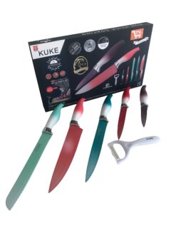 Temiov 6pcs professional knife set (coloured)