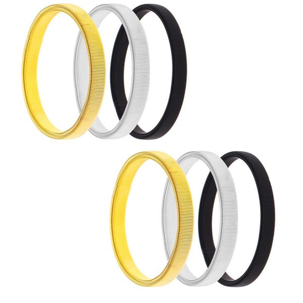 Men's Bracelet Simple Stretchable Elastic Spring Metal Bracelet