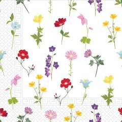 Napkins 3 Ply 33x33 Flowers Field